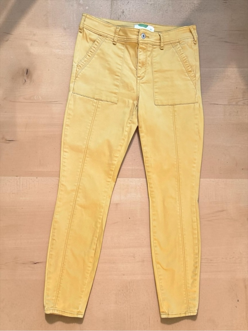 Anthropologie Utility Ankle Pants Mustard Yellow Size 29